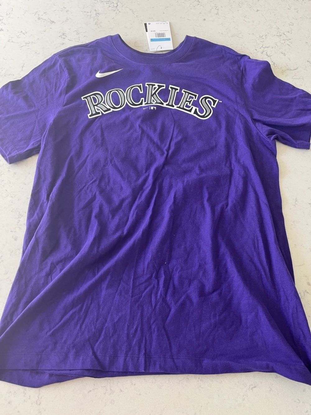 NWT Men’s Nike Purple Rockies Logo Tee size Medium